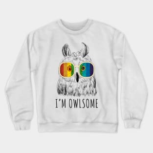 Im Owlsome Cute Love Owl Design Crewneck Sweatshirt